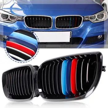 

Pair Matte Black M Color Kidney Grille Grill For BMW 3-Series E90/E91 2009 2010 2011 Car Styling Racing Grills