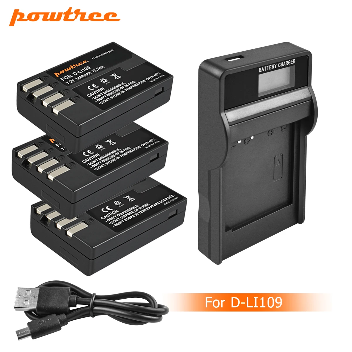 Зарядное устройство Powtree D Li109 DLi109 для вспышки с ЖК дисплеем|Перезаряжаемые