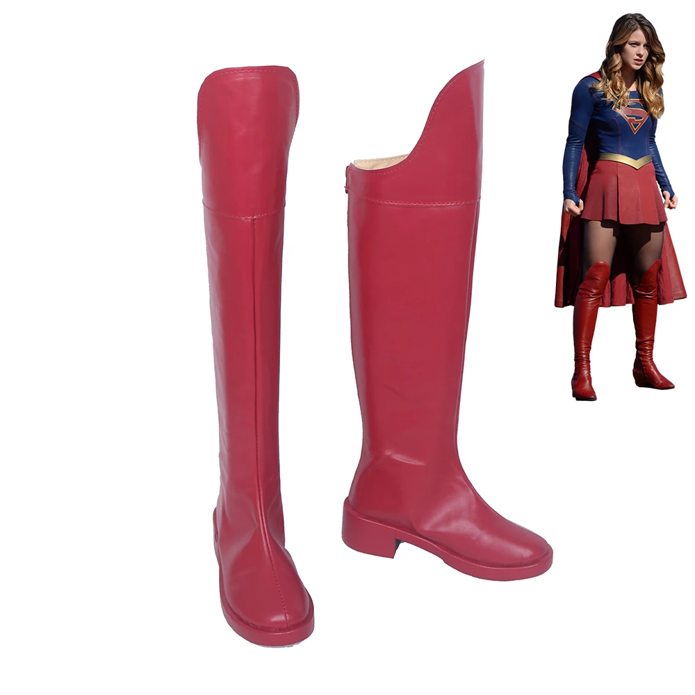 Superwoman Supergirl Rot Stiefel Schuhe boots shoes Kostüme Cosplay Costume Neu 