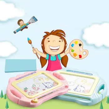 

Kids Magnetic Cartoon Drawing Board Early Learning Toy Random Color Colorful Magnetic Drawing Board Puzzle Early Education Toy