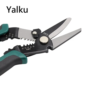 

Scissors Hand Tool Pliers Multitool Iron Scissors Electrical Household Cutting Tool Cable Cutting Wire Stripper Crimping Pliers
