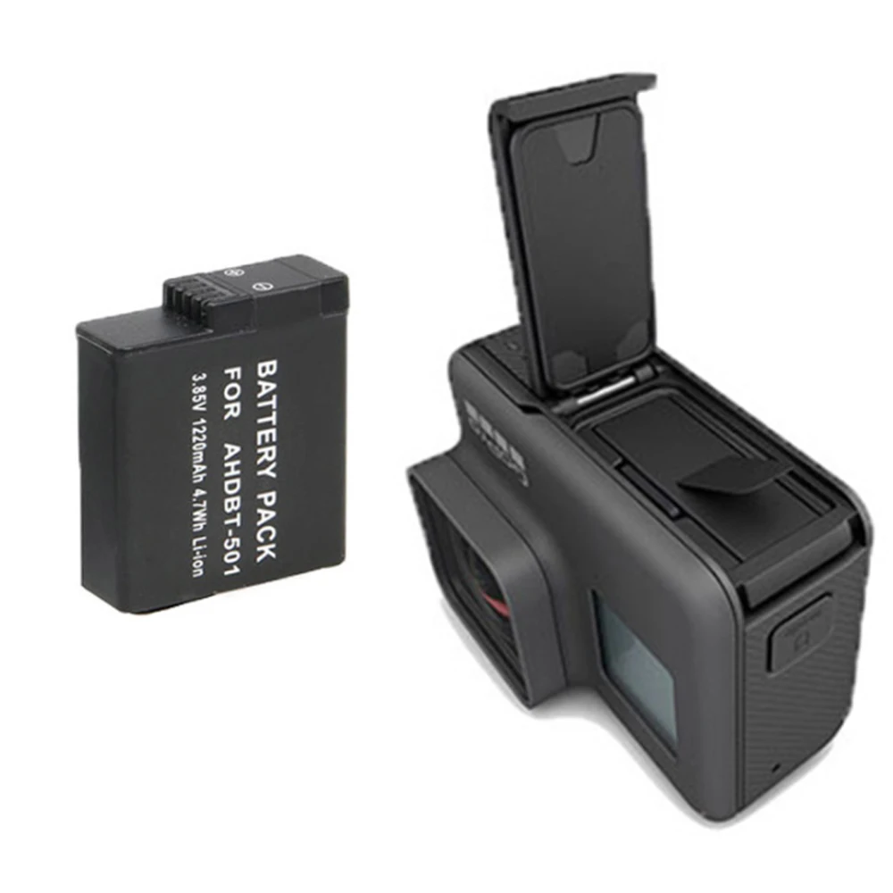 Зарядная док станция с двумя аккумуляторами для GoPro Hero 5/6 кабель спортивной экшн
