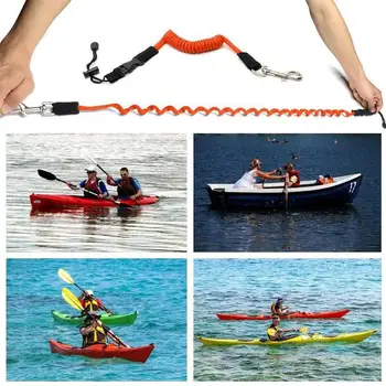 

Elastic Kayak Canoe Paddle Leash Surfboard Surfing Leash Rope Safety Leash Rowing Boats Lanyard Fishing Rod Kayak Accessories