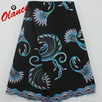 

Big clearance sale PO11 great quality Swiss Obama lace with sequins,Free Shipping And Cheap Price Cotton material Lace Fabric