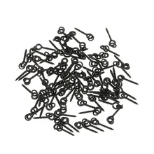 100 шт./упак. бойлов кольцо шуруп для приманки колышек для ловли карпа Mett черный 13 мм Сталь винт колышек терминал снасти ловли карпа рыболовные снасти