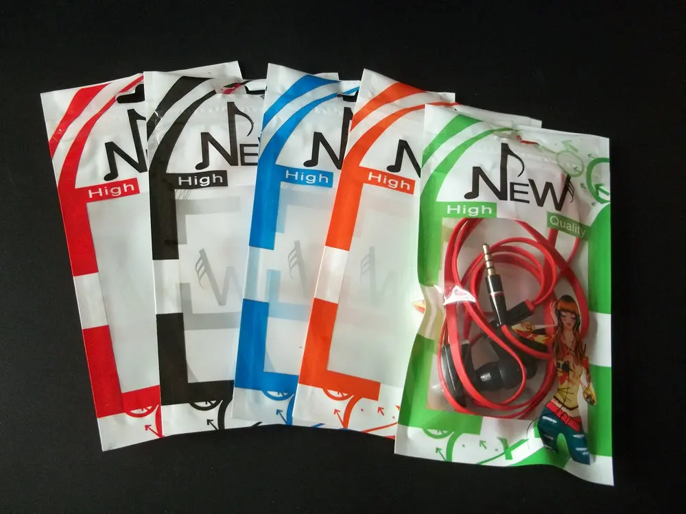 

9*16cm Zipper plastic retail package bag poly opp bag for mobile phone electronic accessories data cables packaging bags