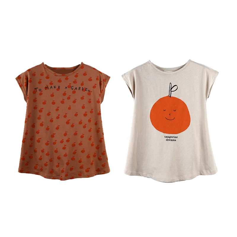 

SPRING SUMMER KIDS DRESSES SHORT SKIRTS ONE-PIECE DRESSES BABY GIRLS CLOTHES CUTE CASUAL FRUITS LONG SHIRTS BOBO DRESS