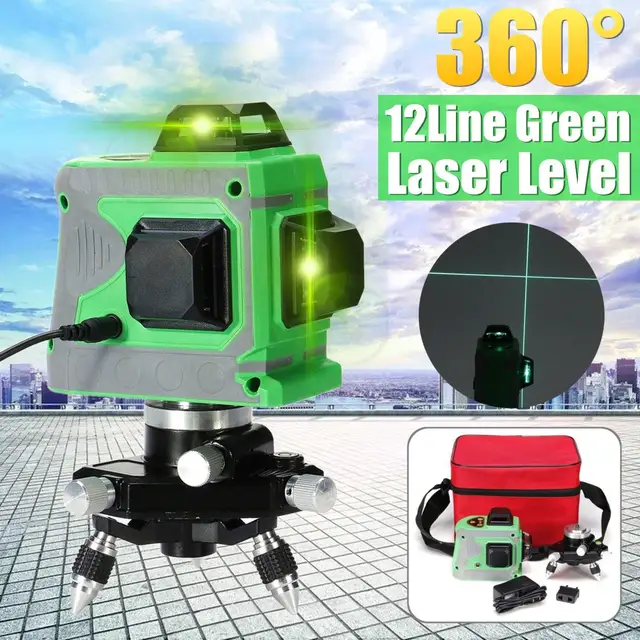 Cheap Newest 12 Lines Lithium Battery 3D Laser Level Self-Leveling 360 Rotary Horizontal and Vertical Green Cross Line Laser Level Cheap Newest 12 Lines Lithium Battery 3D Laser Level Self-Leveling 360 Rotary Horizontal and Vertical Green Cross Line Laser Level