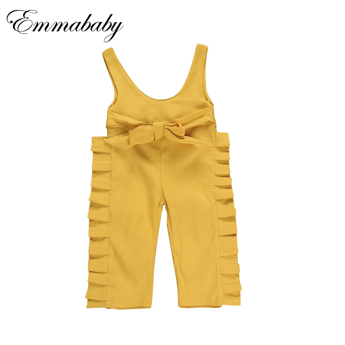 yellow overalls shorts