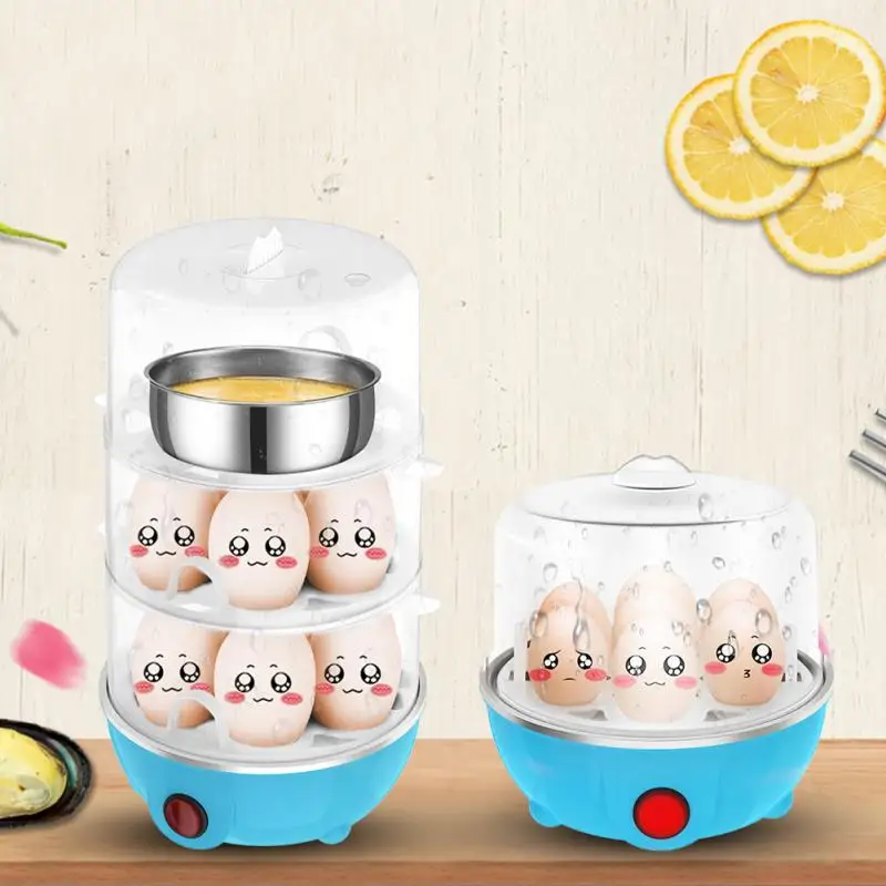 

Electric Triple-layer Egg Steamer Rapid Egg Cooker Steamer Egg Poacher Boiler 21 Egg Capacity Removable Tray Kitchen Tool