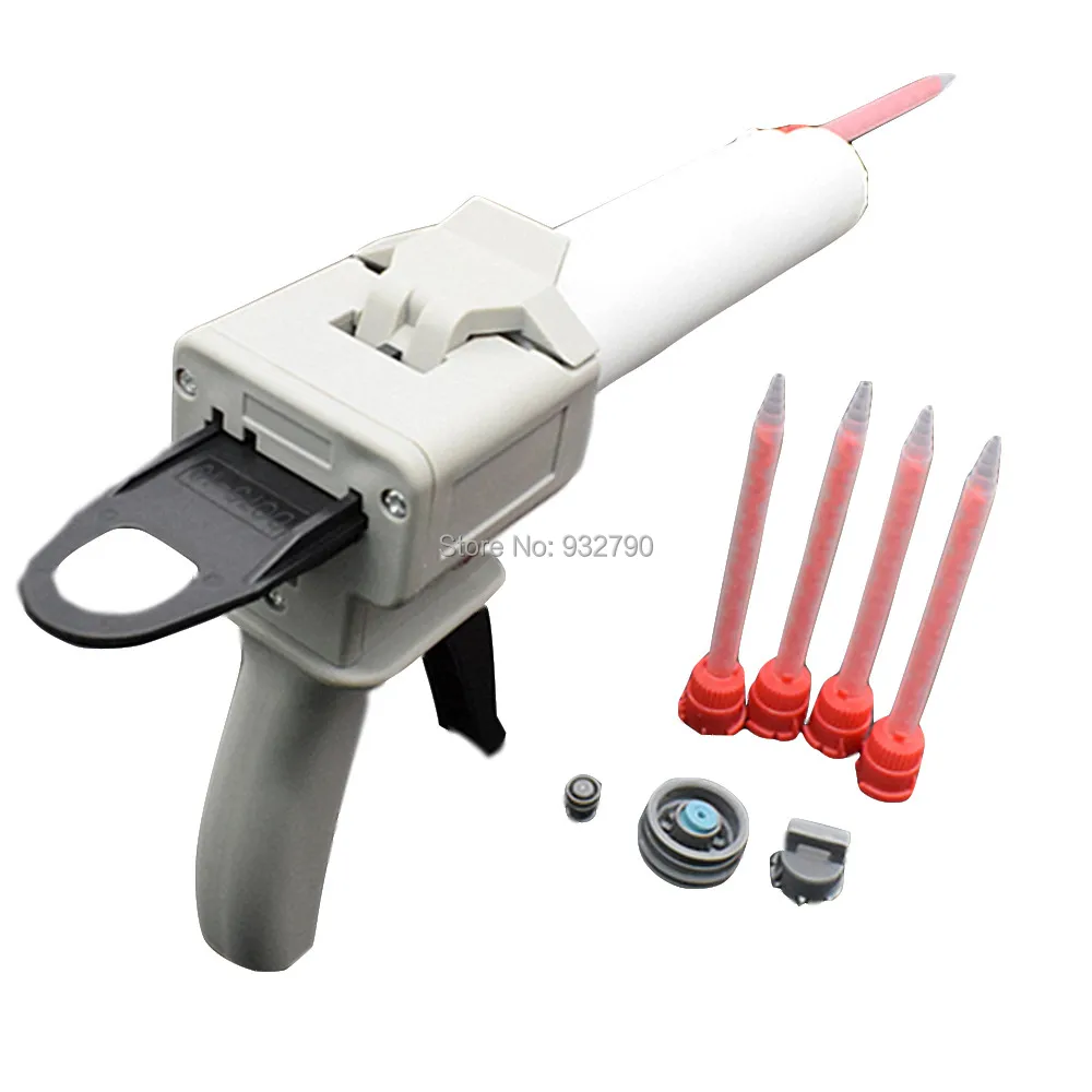 

10:1 75ml Manual Applicator Caulking Gun Adhesive Dispensing Gun + 5pcs Epoxies Epoxy Mixing Nozzle Tip + 75ml AB Glue Cartridge