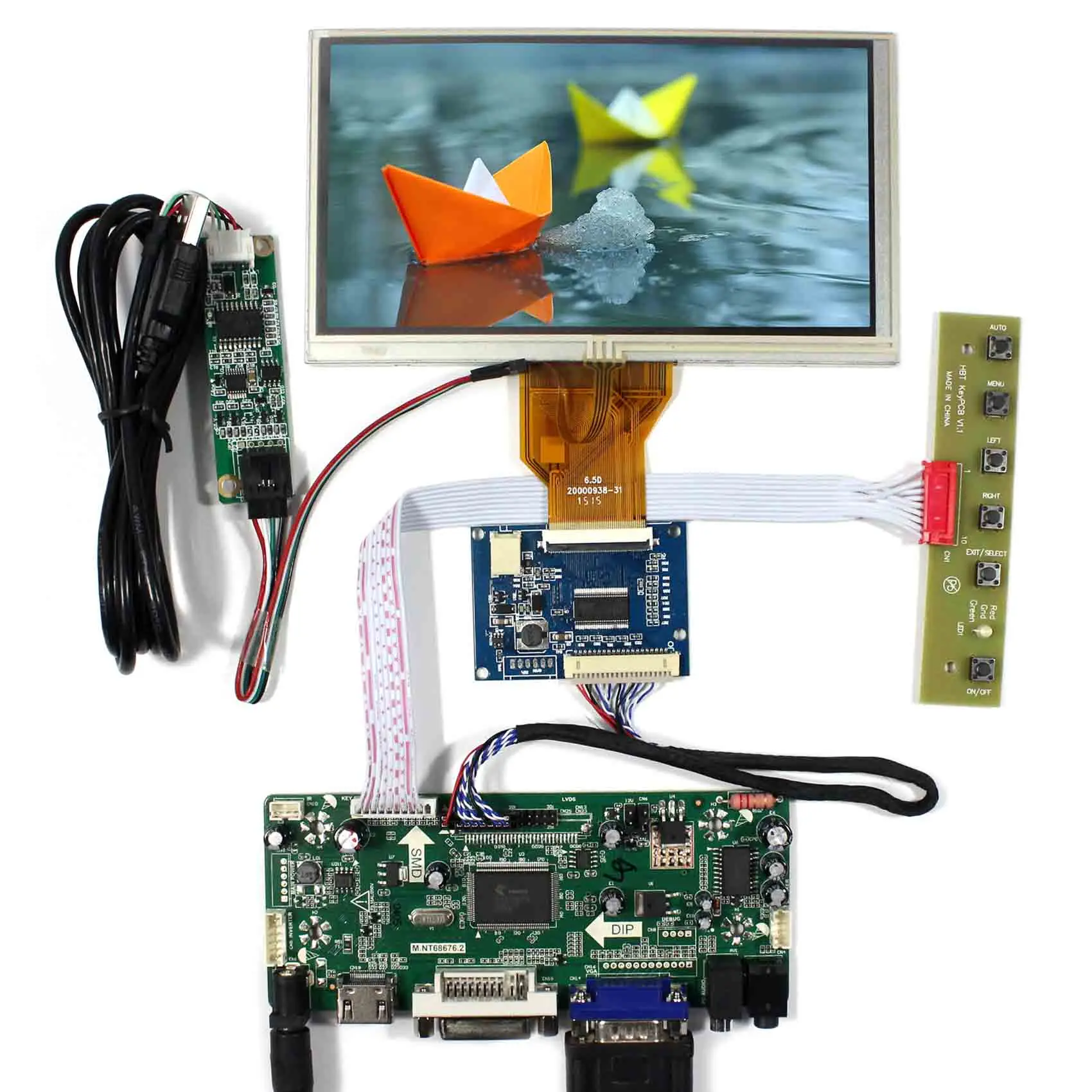 Сенсорный ЖК дисплей AT065TN14 6 5 дюйма плата контроллера дисплея VGA DVA HD MI 800x480