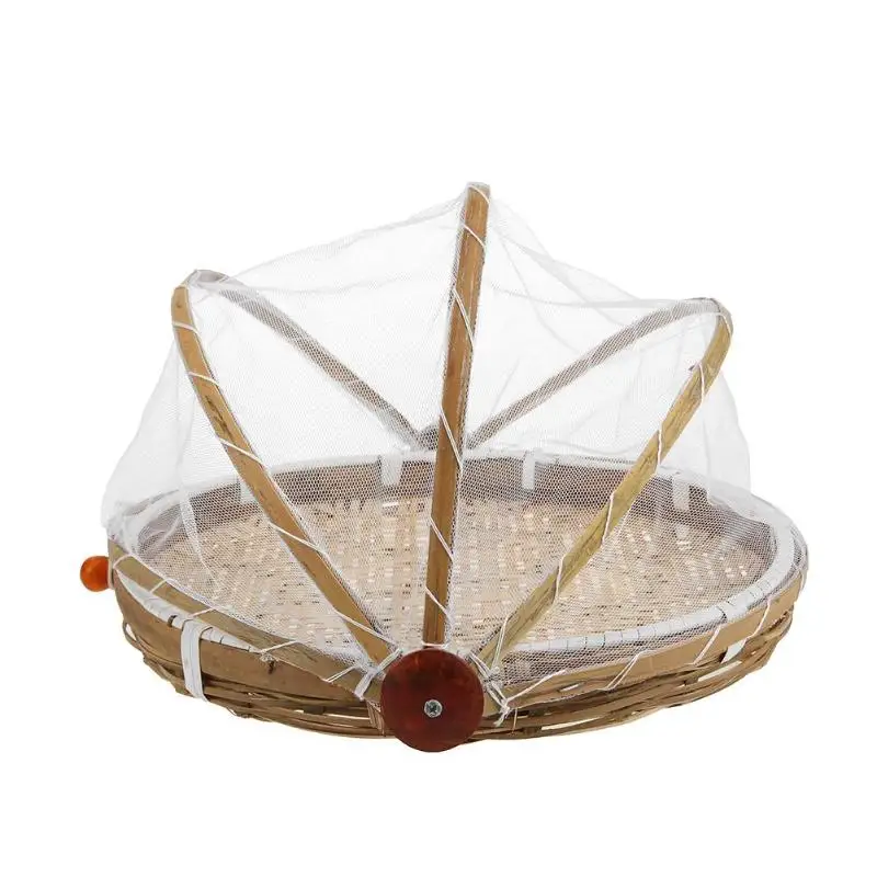 Buy 1Pc Hand Woven Bug Proof Basket Dustproof Picnic