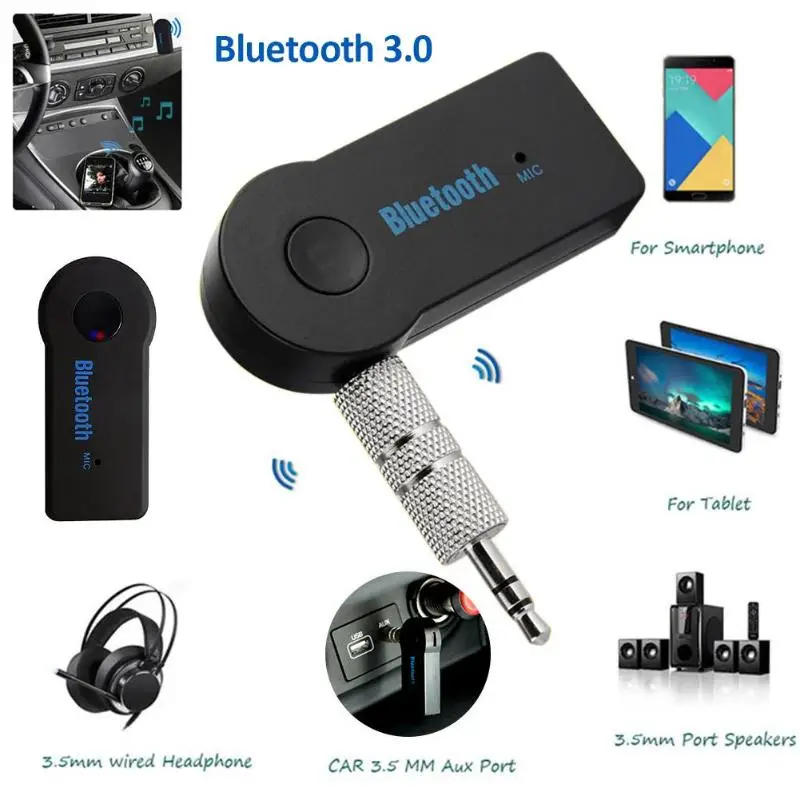 

Jack Wireless Bluetooth AUX Audio Receiver Transmitter Handsfree Auto Bluetooth Car Kit MP3 Music Receiver Adapter 3.5mm
