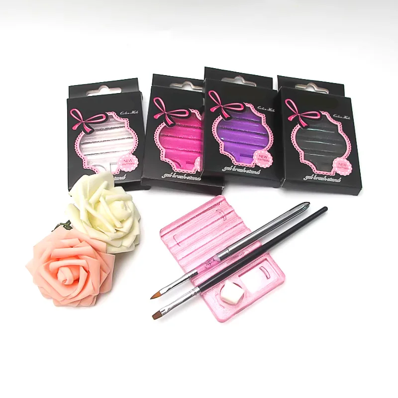 Nail Art Painting Brush Pen Holder Stand Shelf Display Acrylic Clear