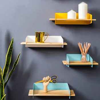 

30X15X10cm Wooden Wall Shelf Wall Mounted Storage Home Decor Rack Organization Bedroom Kitchen Room DIY Wall Decoration Holder