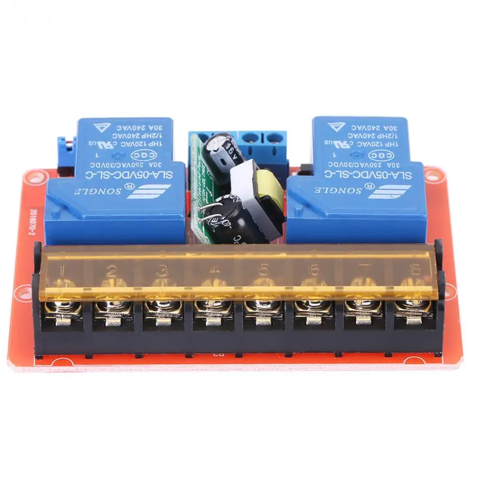 2 канальный релейный модуль AC100V 250V 30A высокомощное канальное реле DC5V высоконизкий