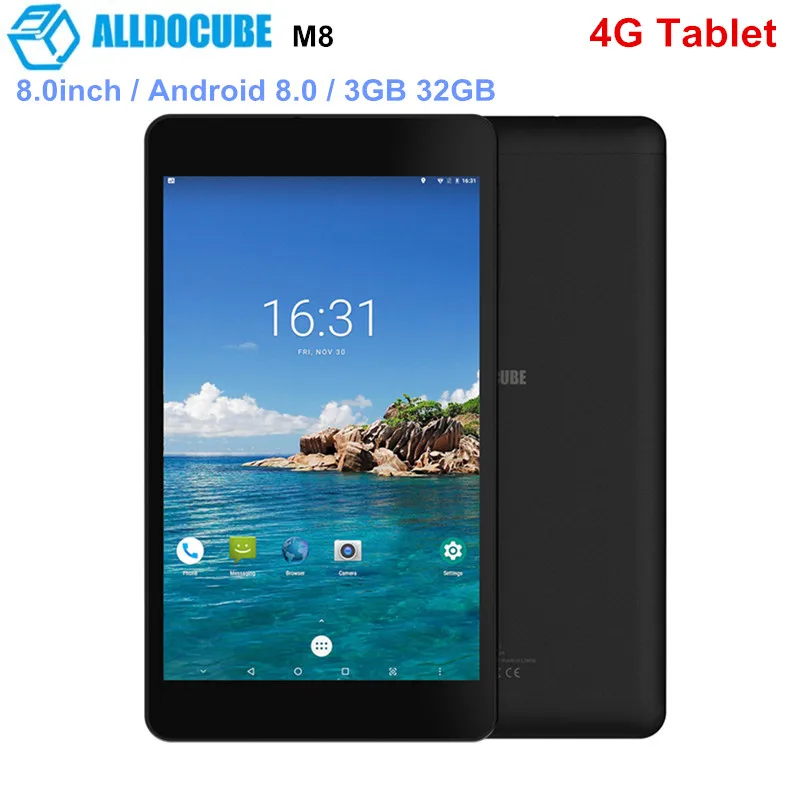 ALLDOCUBE M8 4G Tablet PC 8.0inch Android 8.0 MTK X27(MT6797X ) Deca Core 3GB 32GB 5.0MP Rear Carmea 5500mAh Tablets 4G LTE