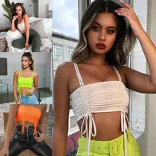 Модный Женский Повседневный укороченный лиф топы жилет футболка с открытыми плечами без рукавов Футболка