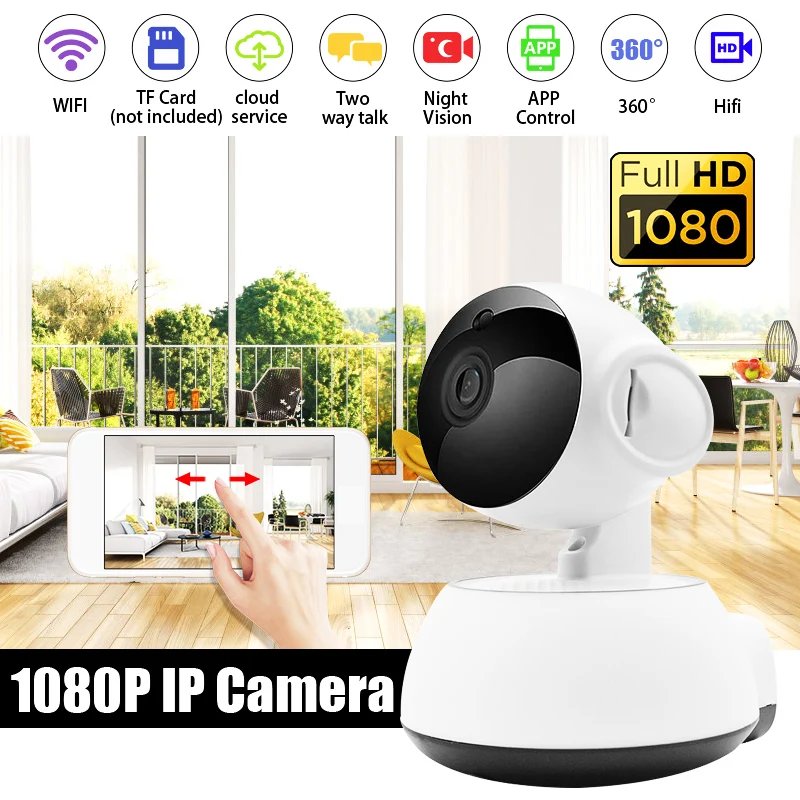 

HD 1080P Wireless Surveillance Camera Home Security IP Camera Night Vision Panoramic Two Way Audio CCTV WiFi Camera Baby Monitor