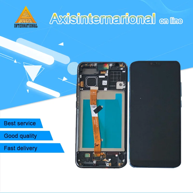 

Original Axisinternational For 5.84" Huawei Honor 10 LCD screen display+touch digitizer with frame with fingerprint with tools