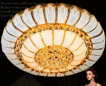 

Luxury European Style Gold Crystal Dining Ceiling Light For Living Room Bedroom LED Hall Hotel Luxury Rose Lamp Home Lighting