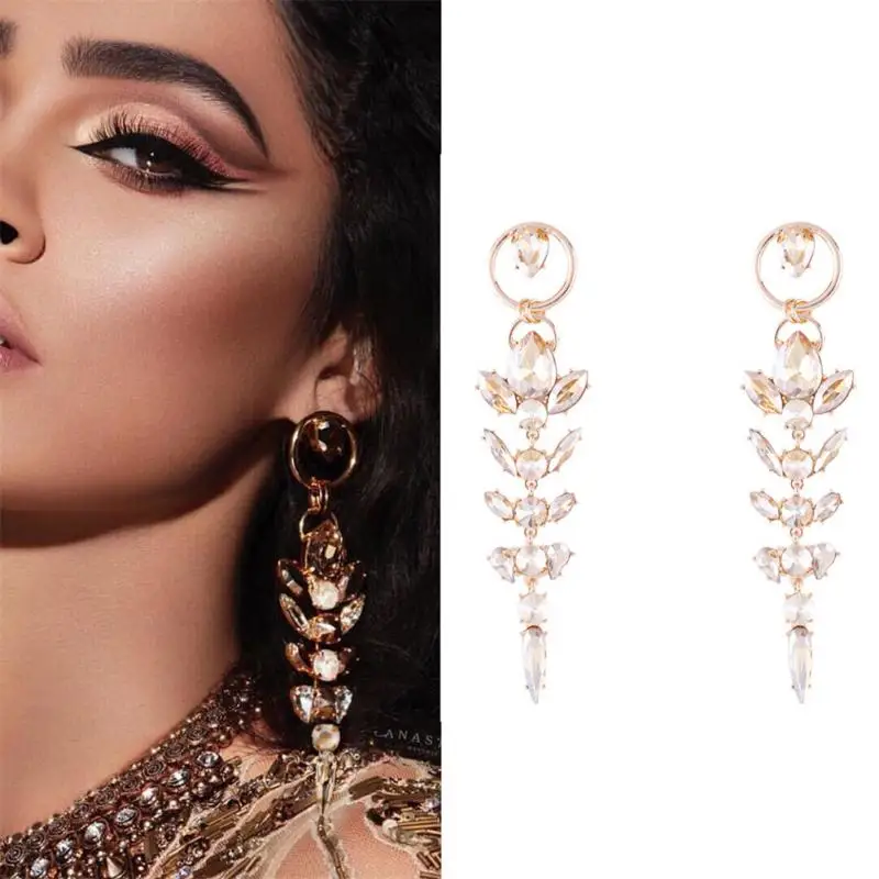 

Fashion Drop Dangle Leaves Earring Ear Stud Decoration Jewelry Gift for Women Female
