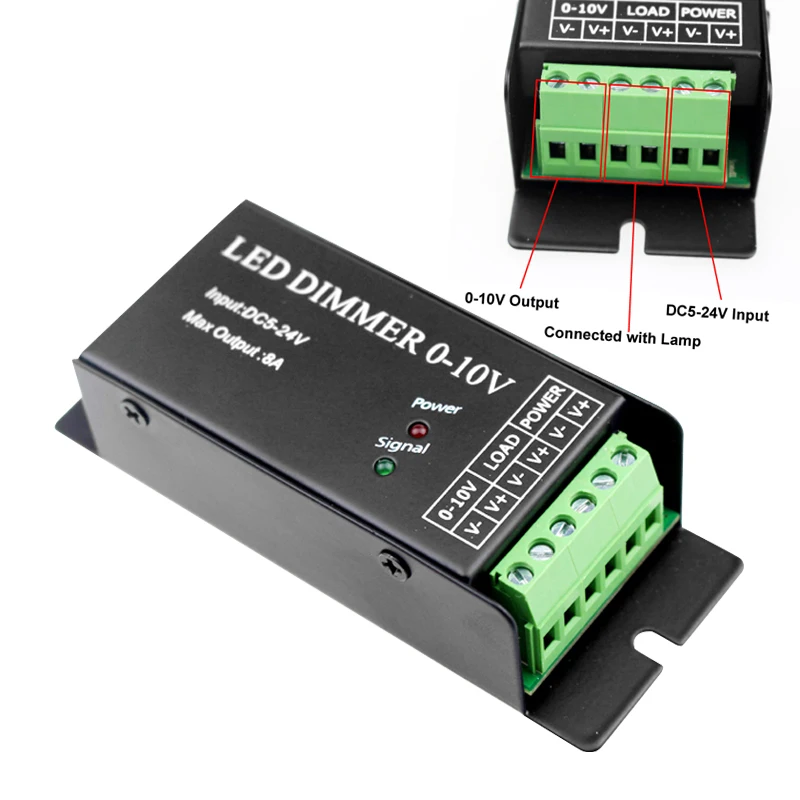 

Input DC 5V 12V 24V Led Dimmer for Led Lamps 12 V Led Dimmer for Led Strip Light Output 8a/channel 0-10v Dimmer Signal