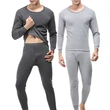 Горячая Распродажа Новое термобелье мужские кальсоны для мужчин осень зима рубашка брюки комплект из 2 предметов теплый толстый размера плюс XL-4XL