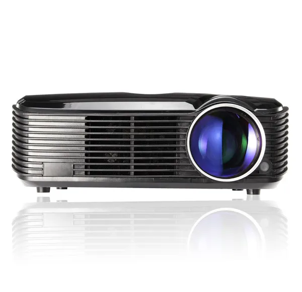 

CLAITE Protable PH5 2500 Lumens 3D LED Projector 360 Degree Flip With HDMI USB Inputs Home Theater With Remote control