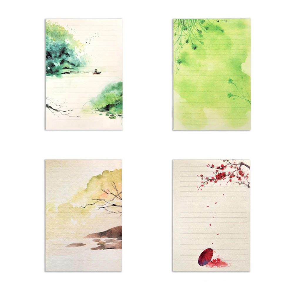 

32 Pcs Assorted Color Writing Stationery Paper, Letter Writing Paper Letter Sets (4 pattern, 8 pcs each pattern)