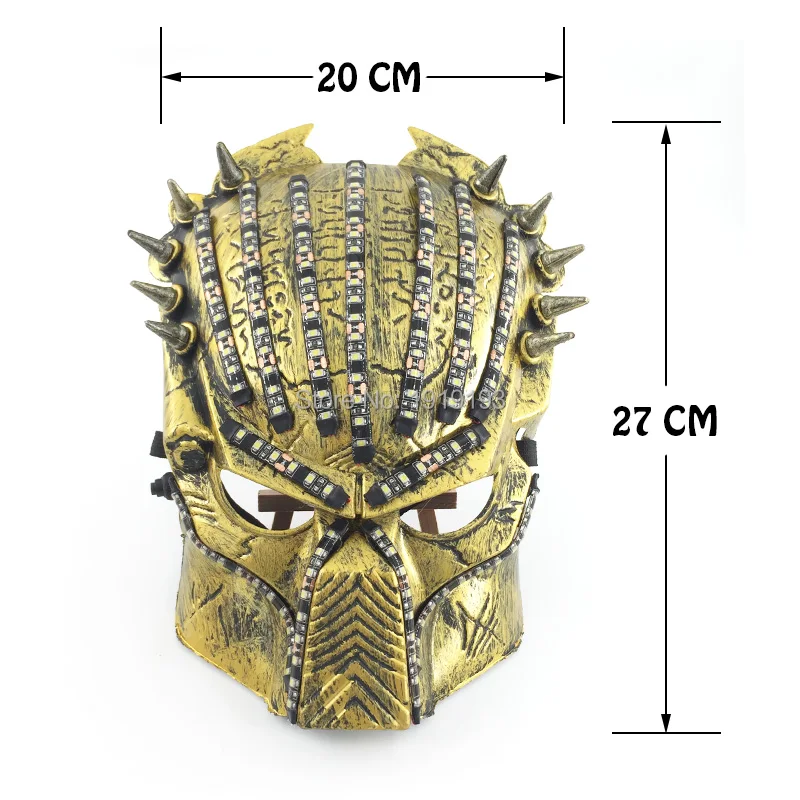 Горячая фильм тема светодиодный маска хищника светодиодные полосы страшные Хэллоуин фестиваль Вечерние Маски для светящиеся вечерние принадлежности DC3V