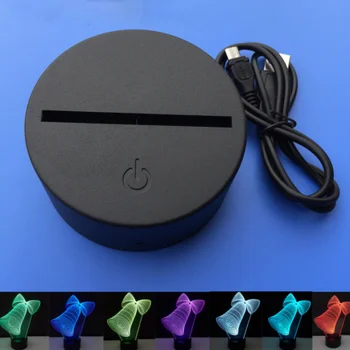 

USB 7 Color Changing Touch LED Night Base Dock with USB Cable Projects Accessories Bulb