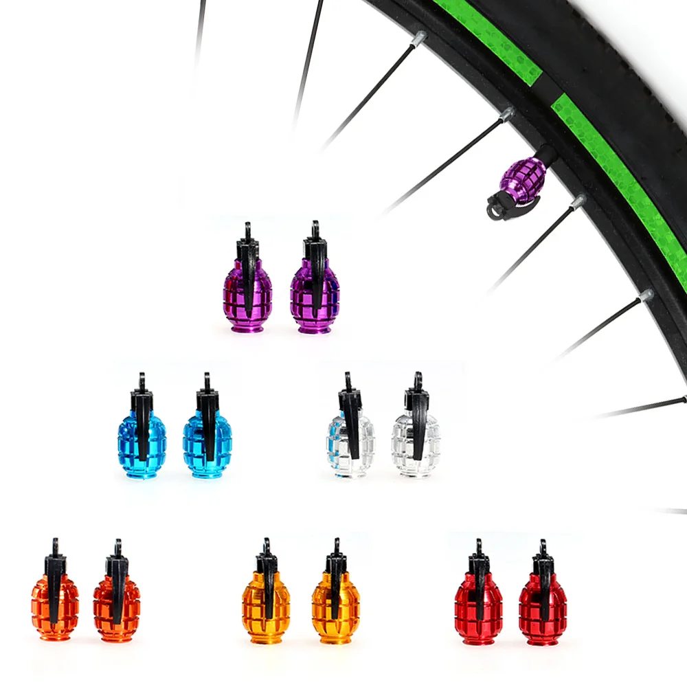 

2Pcs Caps Tyre Valve Dust Covers Bicycle Valve Caps Air Valve Motorcycle Bicycle MTB Road Bike Accessories