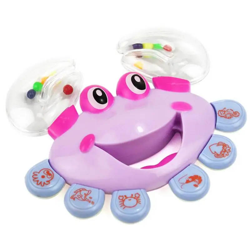 

Baby Rattles Toys Crab Shape Sweet Bell Music Roly-poly Learning Education Toys Gifts Infant Bell Baby Bath Toys