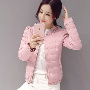 

Pink Women Basic Coat New 2018 Spring Autumn Embroidery Casual Jacket Soft Female Plus Size Fashion Ruched Short Outwear J47