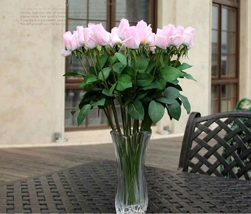 Высокое качество реальные на ощупь розы бутон латекс искусственный цветок, украшения дома реалистичные розы, Свадебный букет невесты, 30 шт