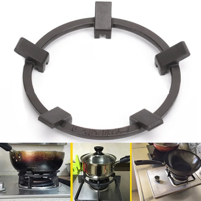 

Black Woks Pan Support Rack Wok Burner Cast Iron Wok Pan Support Racks Stand For Burners Gas Hobs & Cookers
