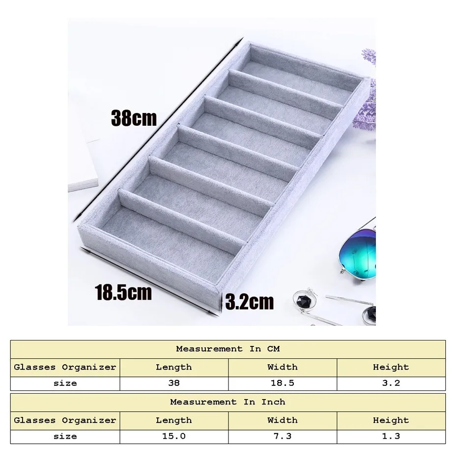 Коробка для хранения солнцезащитных очков органайзер 6 чеков чехол для демонстрации очков бежевый серый коричневый