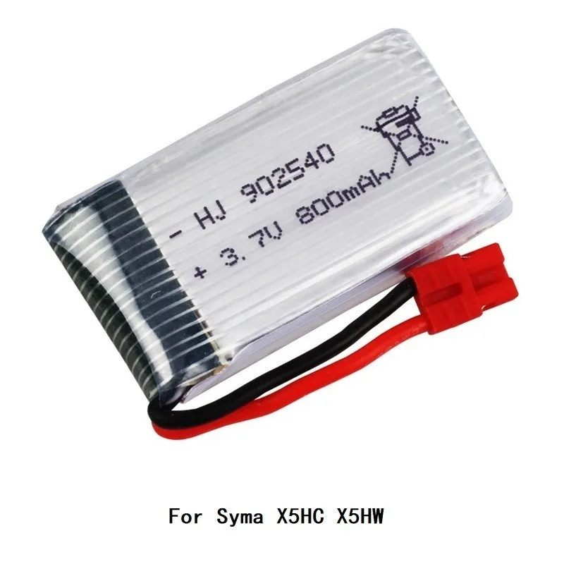 800 мАч 3,7 в lipo Батарея для Syma X5 X5C X5S X5SC X5HW X5HC X5SW M68 X300 X400 X500 X800 HJ819 3,7 V 800 мА/ч, 902540 Батарея 1 шт