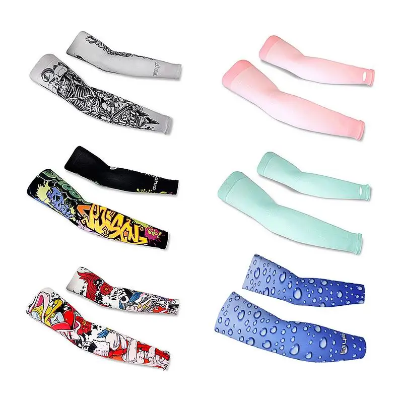 

Cycling Ice Silk Sunscreen Outdoor Cuffs Men And Women Riding Sleeves Elastic High Suitable For All Kinds Of Outdoor Sports