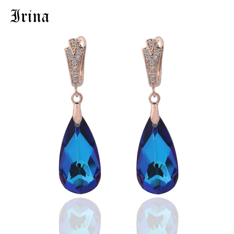 

Irina 6 Color Water Drop Earrings Fashion Crystal From Zircon Earrings For Women Dangle Earrings Wedding Party Jewelry