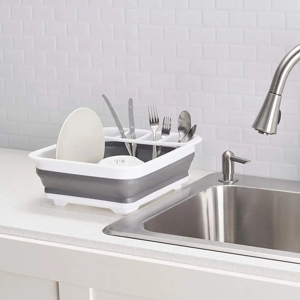 1 قطعة لطي بالوعة المطبخ طوي تخزين مصفاة مصفاة قافلة قارب التخييم Driner رف المطبخ تخزين لوحة حامل