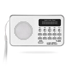 205 Мини цифровой стерео Динамик fm-радио плеера поддерживает TF/SD карты выход на наушники совместимый Смартфон MP3/4, ПК
