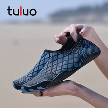 TULUO/Лидер продаж; Мужская и Женская водонепроницаемая обувь; летние дышащие уличные пляжные кроссовки для дайвинга и плавания; Мужская парная обувь для плавания