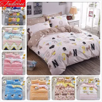 

150x200 180x220 200x230 220x240 Duvet Cover 3/4 Pcs Bedding Set Adult Kids Soft Cotton Bed Linen Single Twin Queen King Big Size