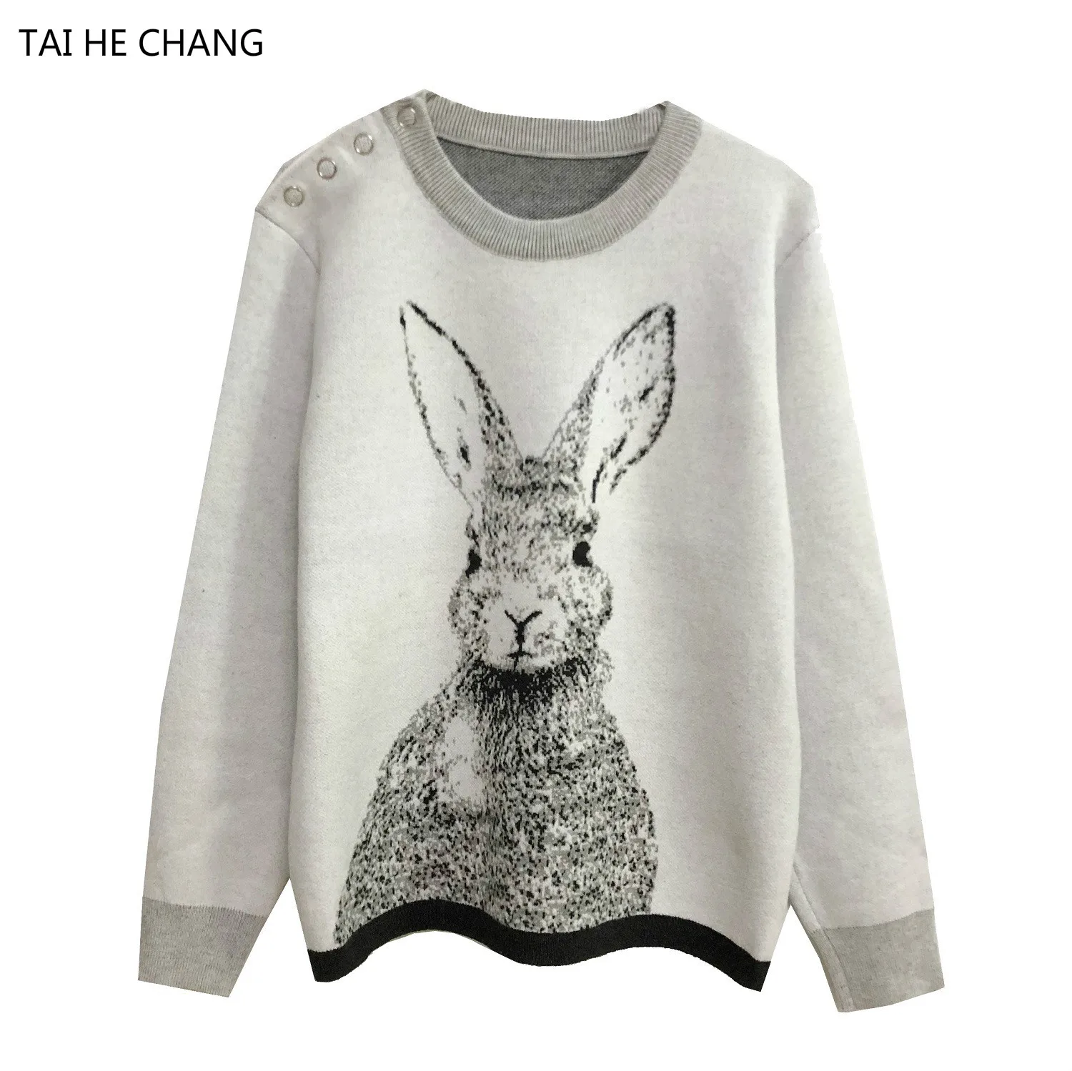 

High Quality Women Runway Sweaters New Fashion Designer Autumn and Winter Knitted Pullovers Casual Rabbit Sweater
