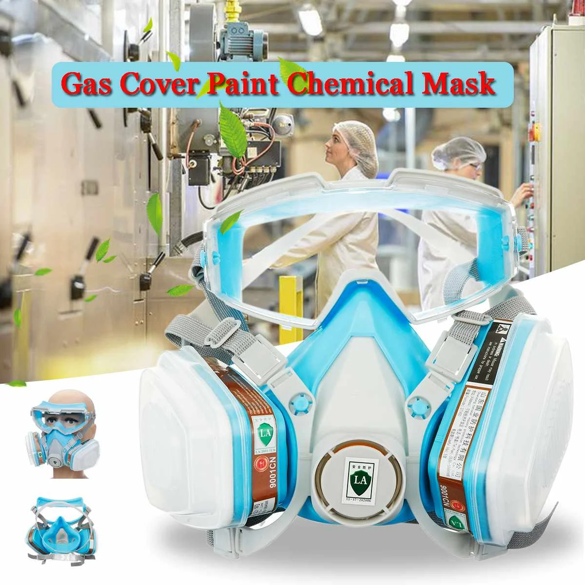 

Silicone Full Face Respirator Gas Mask Goggles Comprehensive Cover Paint Chemical Pesticide Mask Anti Dust Protective Mask