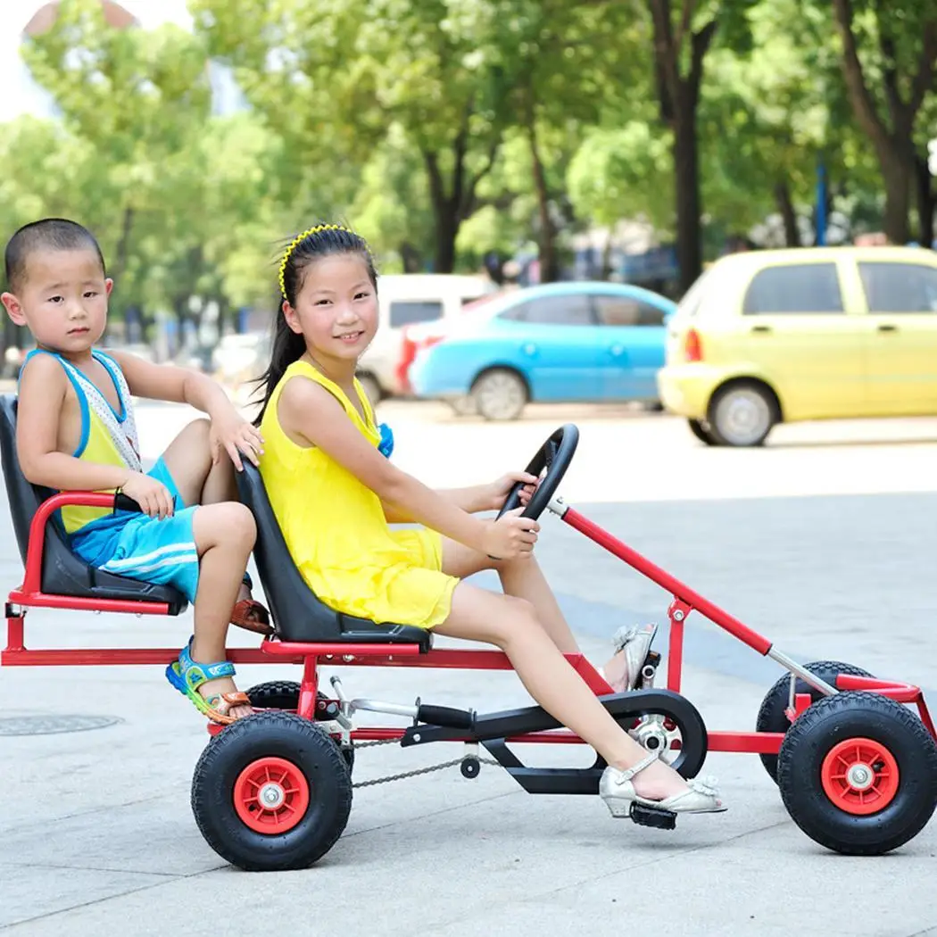 Веломобиль ездить дети внутренних и наружных Регулируемый Go Kart M2 мест педаль