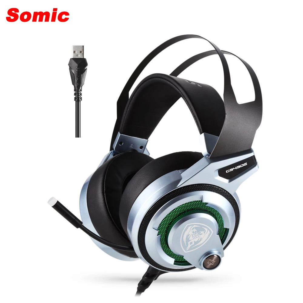 Somic G949 Gaming Headset USB PC Headphones 7.1 Virtual surround Stereo